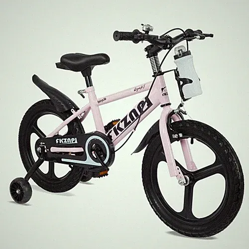 16" Kids Bike Girls Pink High Carbon Steel Frame Bicycle with Water Bottle