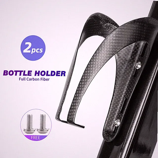 2 Piece Bicycle Bottle Holder 3K Carbon Fiber MTB Road Bike Water Bottle Cages
