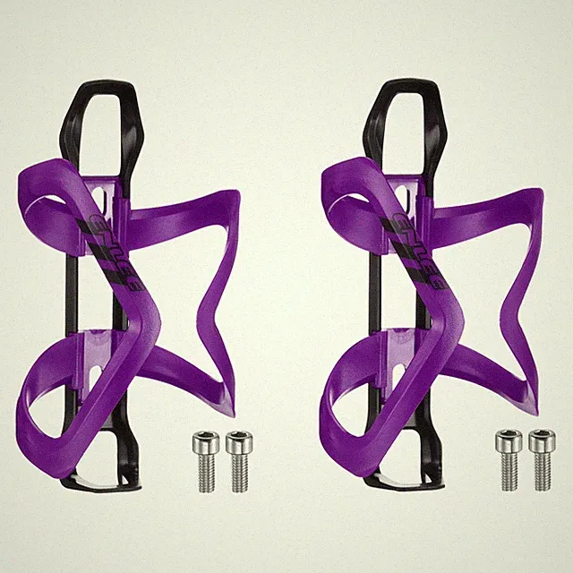 2pcs Bicycle Water Bottle Holder Adjustment Right Load Bottle Cage Purple