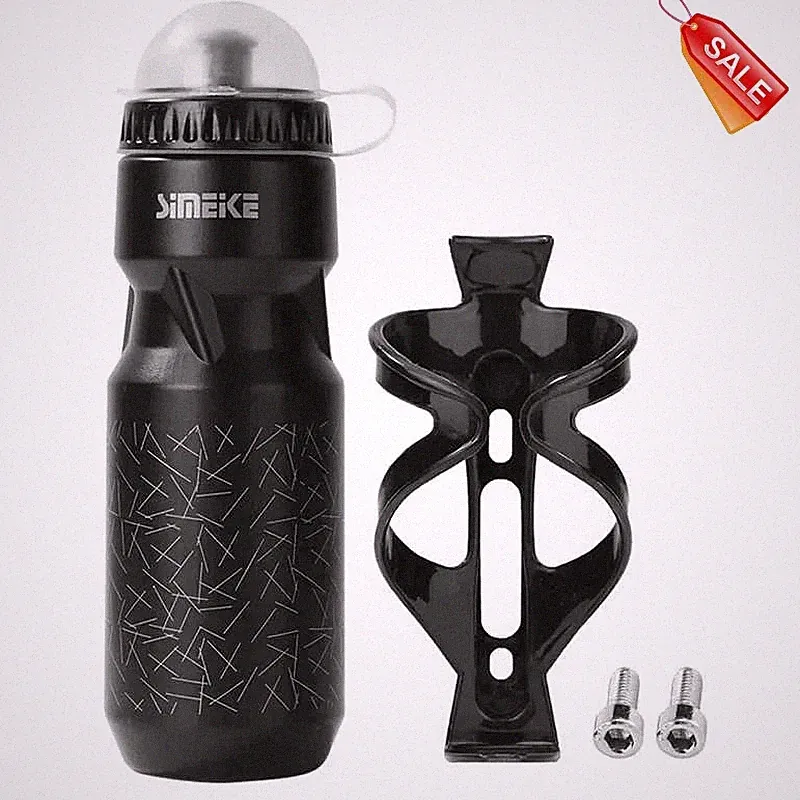 750ml Sports Mountain Bike Bicycle Cycling Water Drink Bottle with Holder Cage~