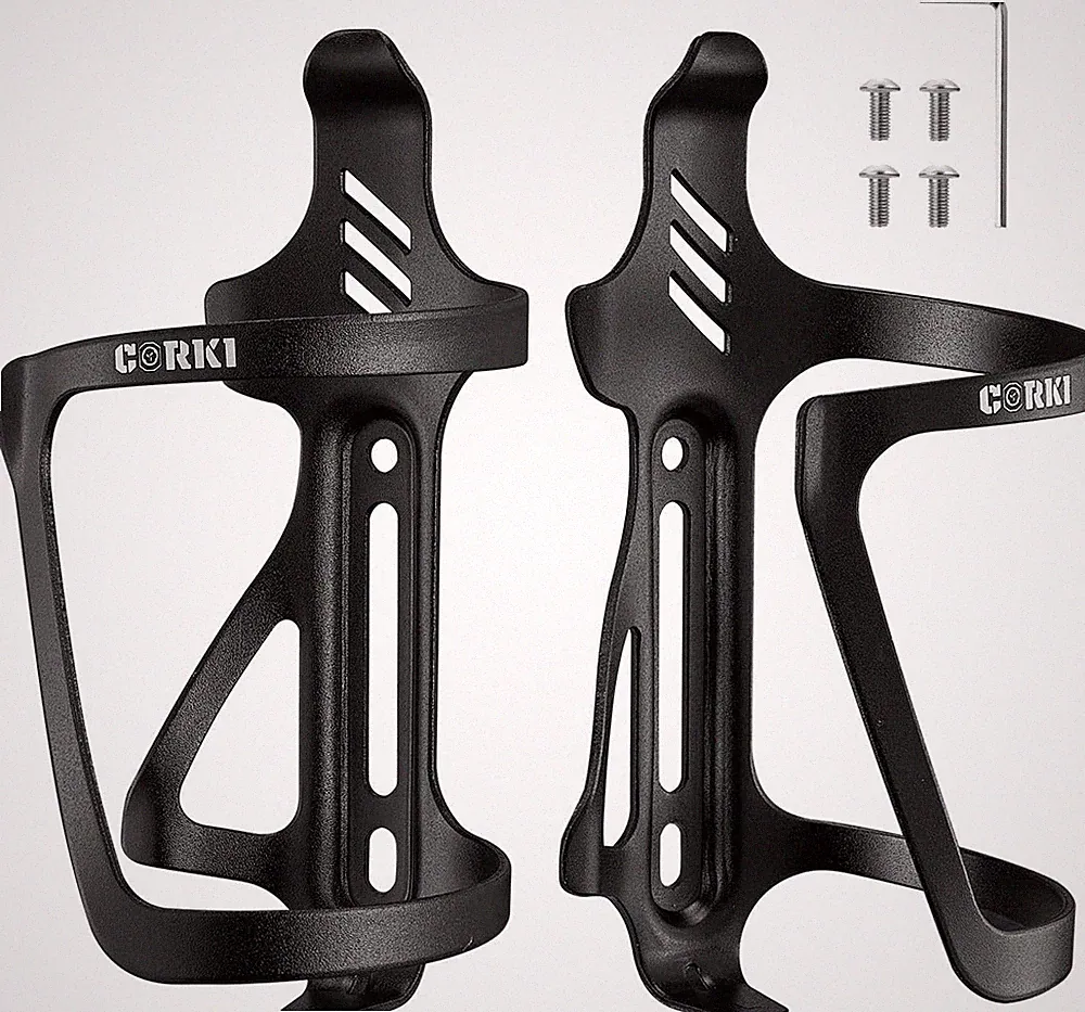Cycles Left Side Load Water Bottle Cage, Side Entry Bike 2 Pack-Left Black