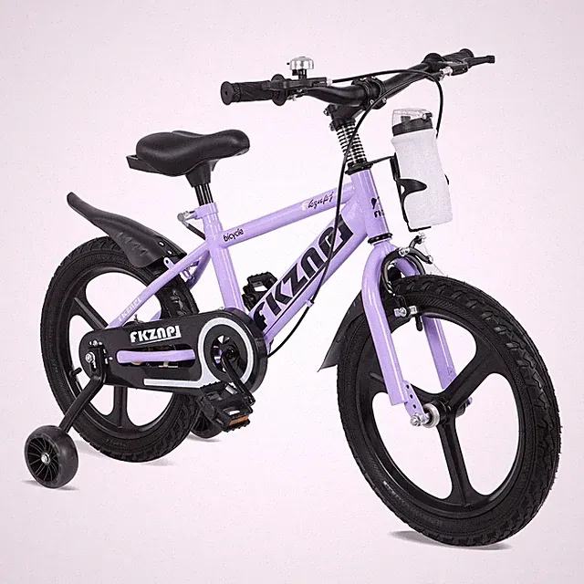Kids Bike 16 Inch Training Wheels with Night Glow, Adjustable Seat, Water Bottle