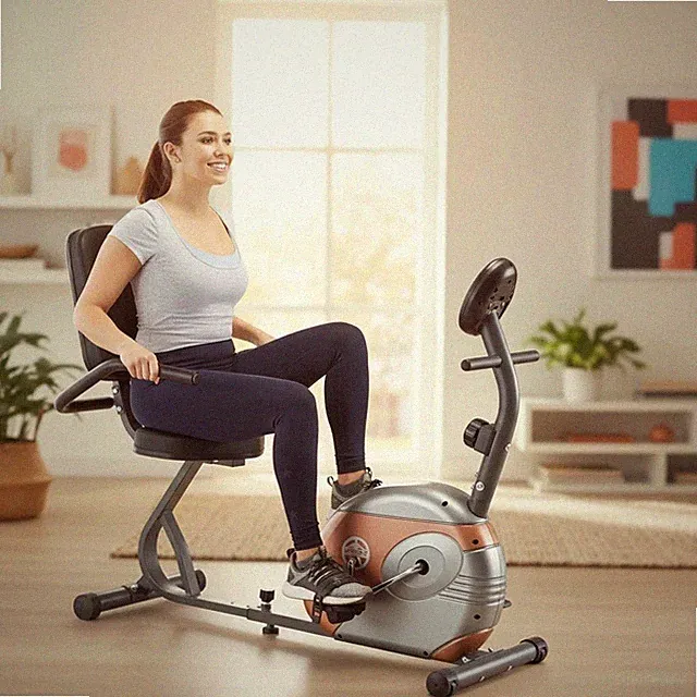 Magnetic Resistance Recumbent Exercise Bike with Comfort Padded Seat for Cardio