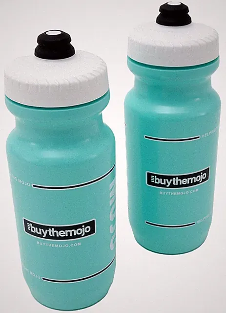 MOJO Specialized Water Bottles 21 Oz CELESTE -or- GREY 2 PACK Cycling Run Hike