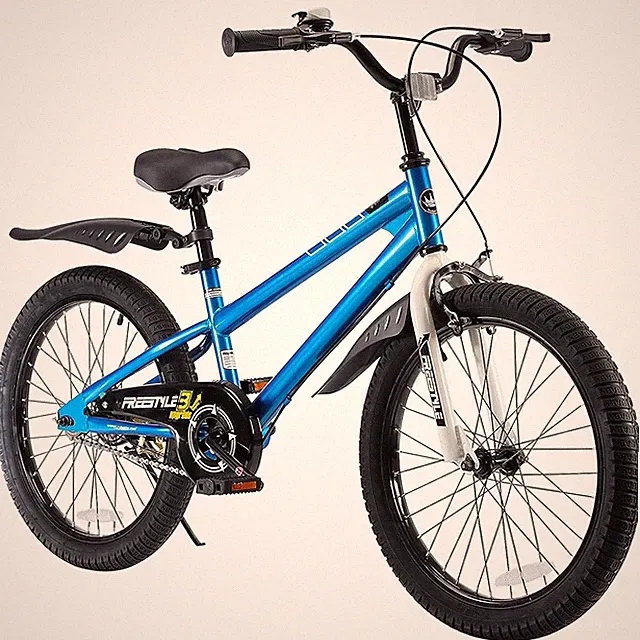 RoyalBaby Freestyle 20 Inch Kids Bicycle with Kickstand and Water Bottle, Blue