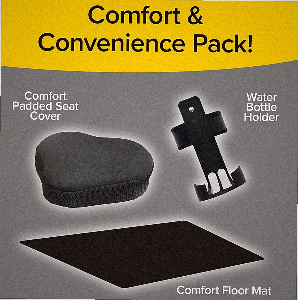 Slim Cycle Accessories - 3 Pc Comfort Set: Seat Cover, Bottle Holder, Floor Mat